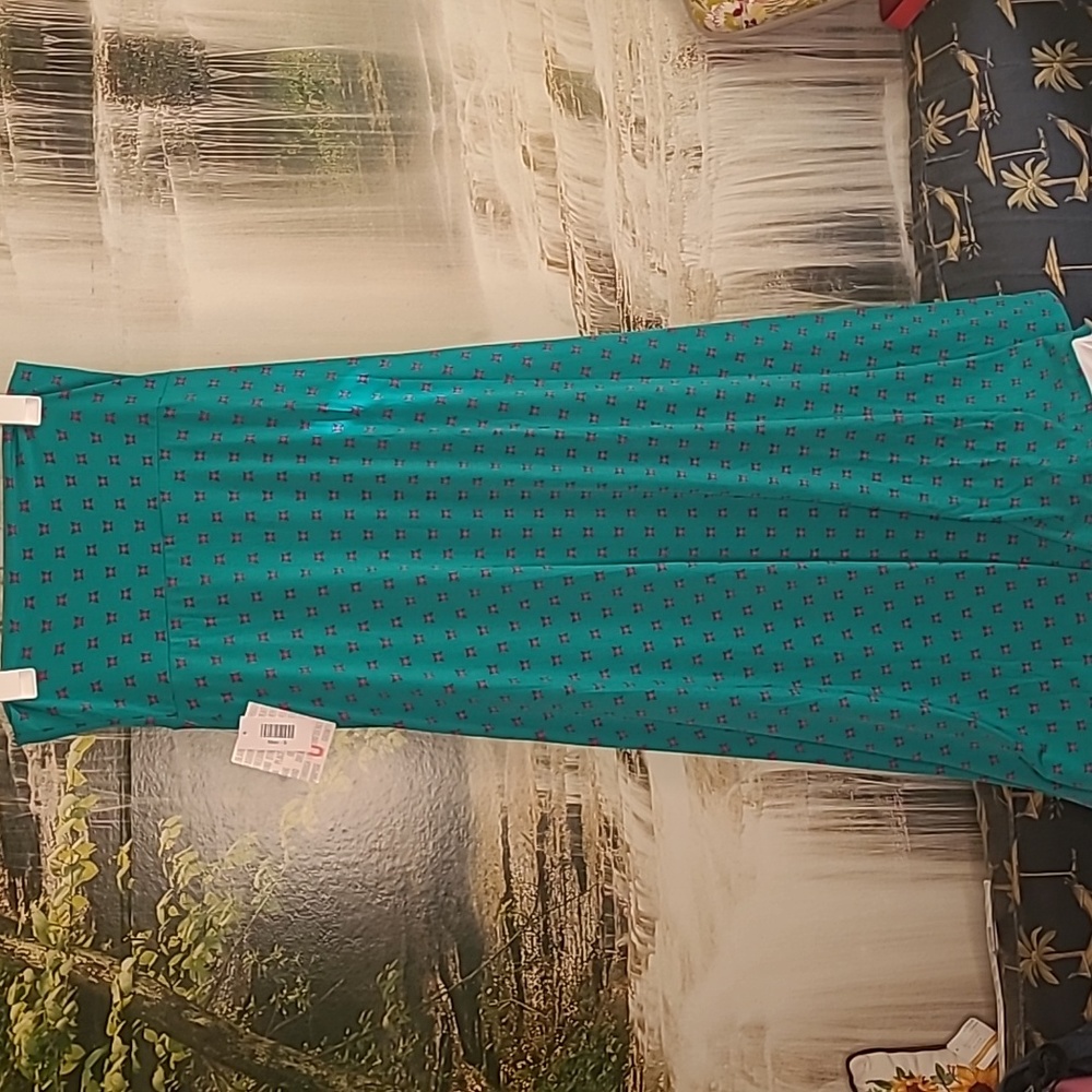 New with tags! LulaRoe Womens Small Maxi stretchy skirt turquoise and purple